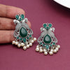 Green Color Oxidised Earrings (GSE2968GRN)