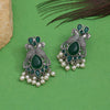 Green Color Oxidised Earrings (GSE2968GRN)