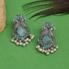 Pista Green Color Oxidised Earrings (GSE2968PGRN)