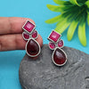 Maroon Color Oxidised Earrings (GSE2969MRN)