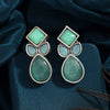 Rama Green Color Oxidised Earrings (GSE2969RGRN)