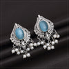 Sky Blue Color Oxidised Earrings (GSE2970SBLU)