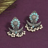 Firozi Color Oxidised Earrings (GSE2971FRZ)