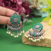 Green Color Oxidised Earrings (GSE2971GRN)