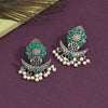 Green Color Oxidised Earrings (GSE2971GRN)