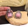 Pink Color Oxidised Earrings (GSE2992PNK)