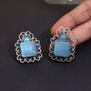 Sky Blue Color Oxidised Earrings (GSE2992SBLU)