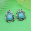 Sky Blue Color Oxidised Earrings (GSE2992SBLU)