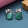 Pista Green Color Oxidised Earrings (GSE2993PGRN)