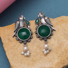 Green Color Oxidised Earrings (GSE2994GRN)