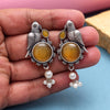 Mustard Yellow Color Oxidised Earrings (GSE2994MYLW)