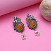 Mustard Yellow Color Oxidised Earrings (GSE2994MYLW)