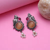 Peach Color Oxidised Earrings (GSE2994PCH)