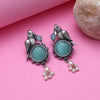 Pista Green Color Oxidised Earrings (GSE2994PGRN)