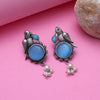 Sky Blue Color Oxidised Earrings (GSE2994SBLU)