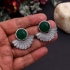 Green Color Oxidised Earrings (GSE2995GRN)