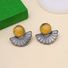 Mustard Yellow Color Oxidised Earrings (GSE2995MYLW)