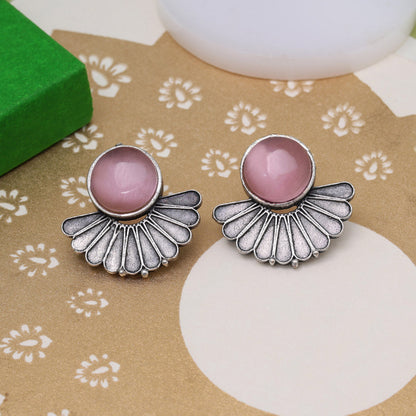 Pink Color Oxidised Earrings (GSE2995PNK)