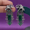 Green Color Oxidised Earrings (GSE2996GRN)