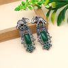 Green Color Oxidised Earrings (GSE2996GRN)