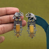 Mustard Yellow Color Oxidised Earrings (GSE2996MYLW)