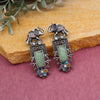 Pista Green Color Oxidised Earrings (GSE2996PGRN)