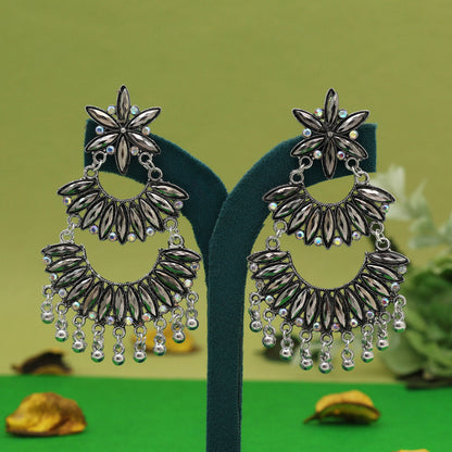 Silver Color Oxidised Earrings (GSE3070SLV)