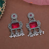 Ruby Color Oxidised Earrings (GSE3073RUBY)