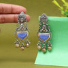 Blue Color Oxidised Earrings (GSE3077BLU)