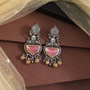 Dark Peach Color Oxidised Earrings (GSE3077DPCH)