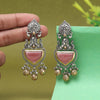 Dark Peach Color Oxidised Earrings (GSE3077DPCH)