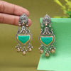 Green Color Oxidised Earrings (GSE3077GRN)