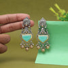 Light Green Color Oxidised Earrings (GSE3077LGRN)