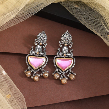 Light Pink Color Oxidised Earrings (GSE3077LPNK)