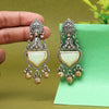 Pista Green Color Oxidised Earrings (GSE3077PGRN)