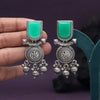 Green Color Oxidised Earrings (GSE3078GRN)