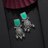 Green Color Oxidised Earrings (GSE3078GRN)