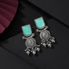 Light Green Color Oxidised Earrings (GSE3078LGRN)