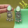 Light Green Color Oxidised Earrings (GSE3079LGRN)