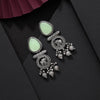 Light Green Color Oxidised Earrings (GSE3079LGRN)