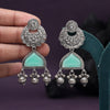 Light Green Color Oxidised Earrings (GSE3080LGRN)