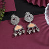 Peach Color Oxidised Earrings (GSE3080PCH)