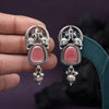 Dark Peach Color Oxidised Earrings (GSE3081DPCH)