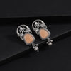 Peach Color Oxidised Earrings (GSE3081PCH)