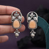 Peach Color Oxidised Earrings (GSE3081PCH)