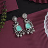 Light Green Color Oxidised Earrings (GSE3082LGRN)