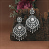 Silver Color Glass Stone Oxidised Earrings