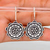 Rajasthani Ethnic German Silver Oxidised Earrings (GSE468SLV)