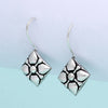Square Shape Oxidised Silver Plated Stud Brass Earrings (GSE470SLV)