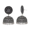 Party Wear Oxidised Silver Jhumka Earrings (GSE481SLV)